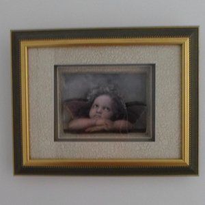 Framed Cherub Decoupage – Raphael Sanzio Cherub